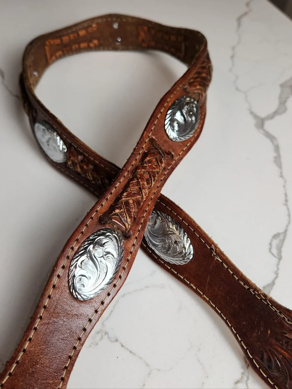 Cintos Imperial Size 42 Hand-Tooled Western Leather Belt – Made in Mexico